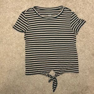 AE Green Striped Short Sleeve